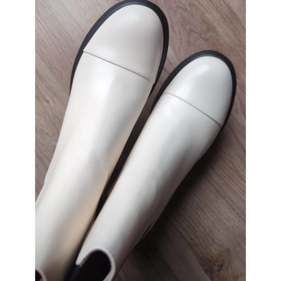 Stuart Weitzman Norah Leather Platform Chelsea Boots Womens 8 C Wide - Picture 11 of 16